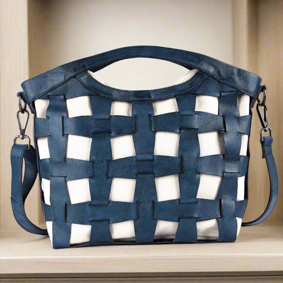 latico Handbags - Latico Basketweave Crossbody Handbag NWT